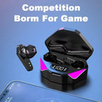 LED Display Gamer Earbuds with Mic