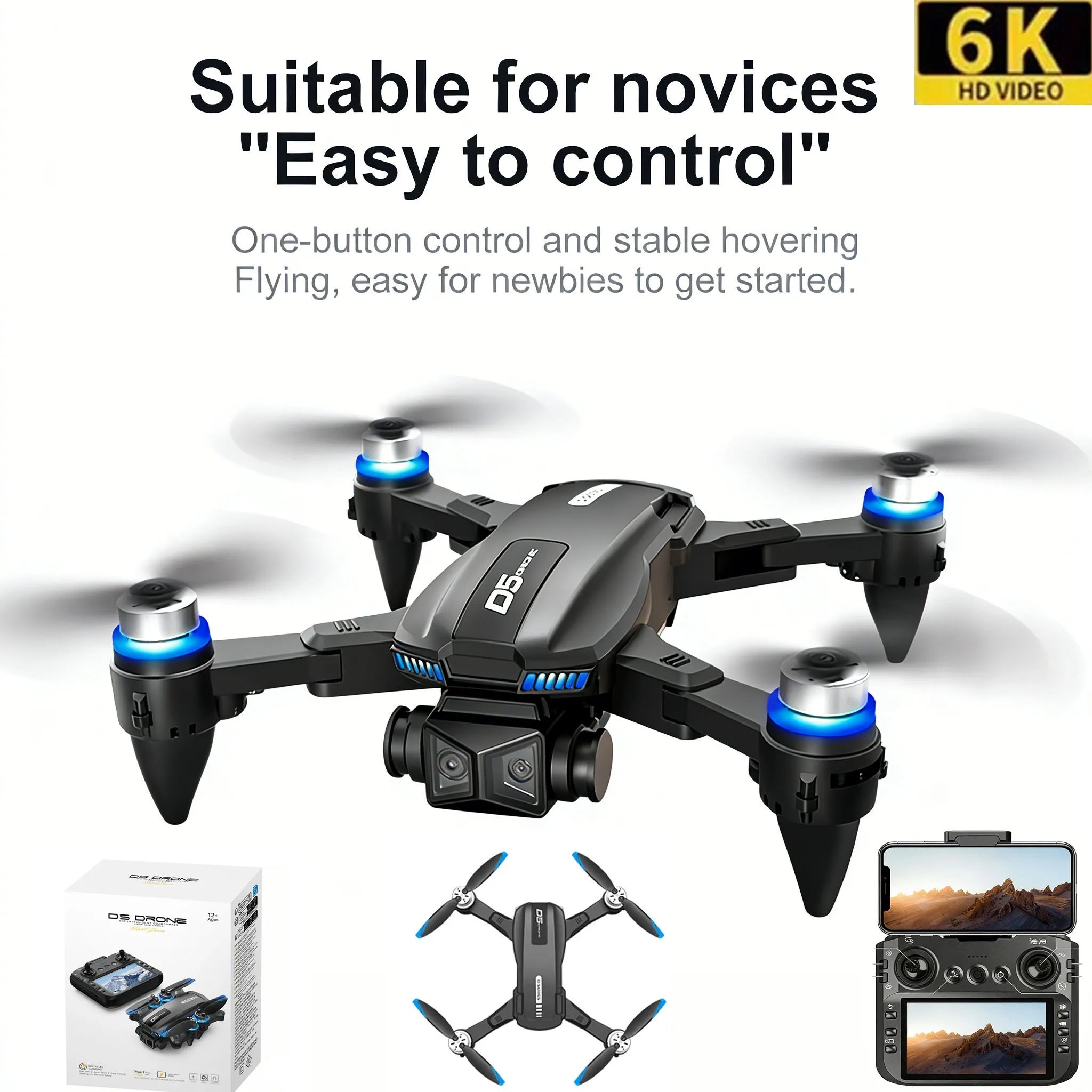 Remote Control Quadcopter with Dual HD Cameras