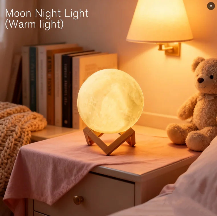3D Wireless Moon Lamp