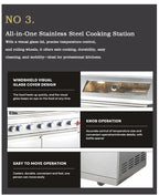 Stainless Steel Outdoor Kitchen Cabinet Barbecue Grill With Grill Cooktop Sink Fridge