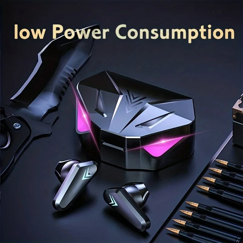 LED Display Gamer Earbuds with Mic