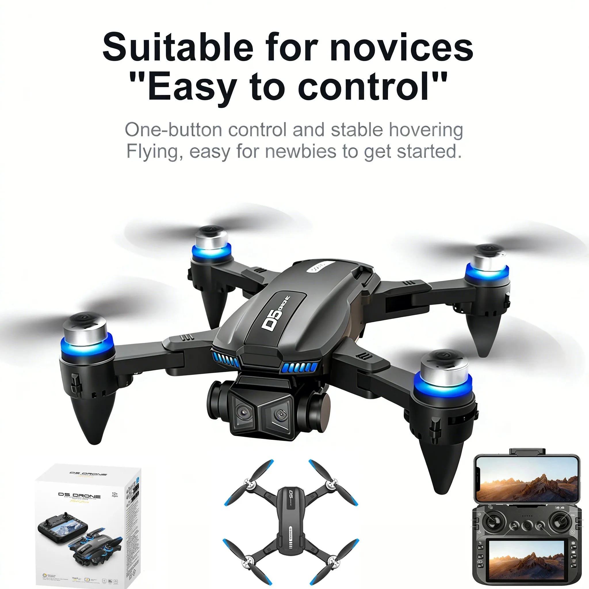 Remote Control Quadcopter with Dual HD Cameras