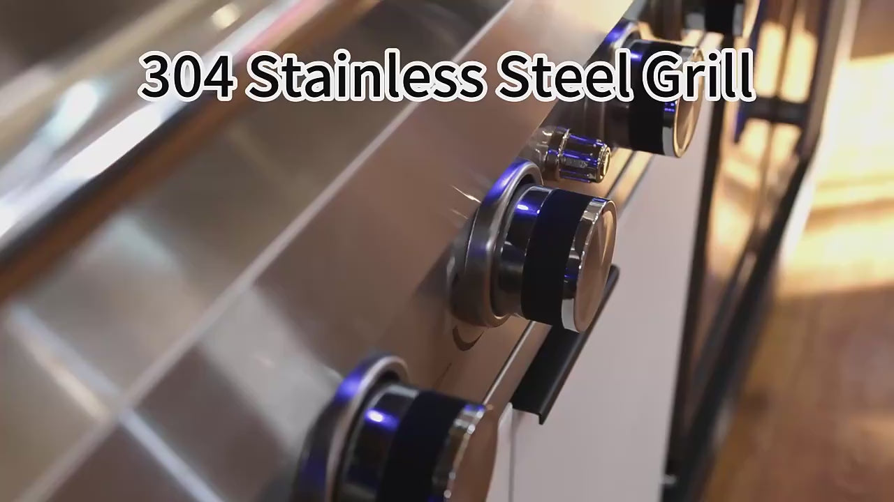 Stainless Steel Outdoor Kitchen Cabinet Barbecue Grill With Grill Cooktop Sink Fridge